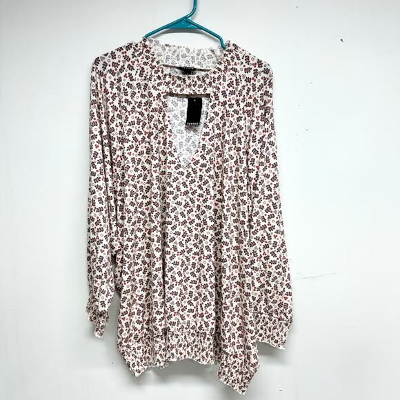 Torrid Textured Jersey Choker Neck Smocked Bottom Top NWT 5X - Picture 1 of 3